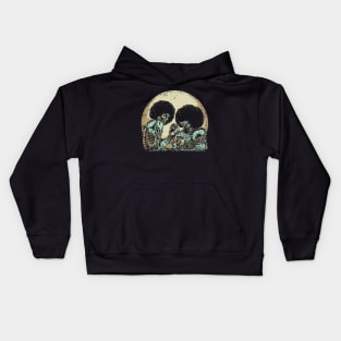 Skeleton Friends Playing Wrist Kids Hoodie